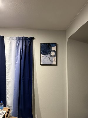 Installation of curtains and paintings - Installation of curtains and paintings Installation of curtains and paintings - Installation of curtains and paintings