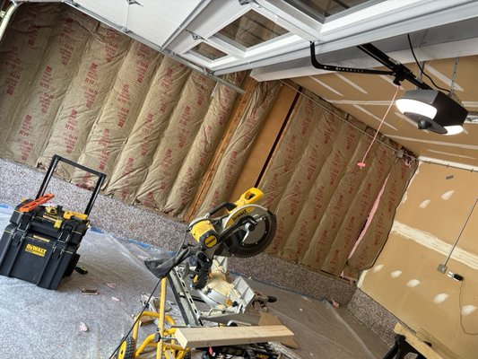 Finished Garage and installed Epoxy Floor - Our customer called us in the middle of a heat wave to provide him with a finished garage.
We fully insulated the garage, installed drywall, painted and lastly we applied a commercial grade epoxy coating to the garage floor.
The final phase of this project was to run a 220v power line, providing electricity for EV charging station. Finished Garage and installed Epoxy Floor - Our customer called us in the middle of a heat wave to provide him with a finished garage.
We fully insulated the garage, installed drywall, painted and lastly we applied a commercial grade epoxy coating to the garage floor.
The final phase of this project was to run a 220v power line, providing electricity for EV charging station.