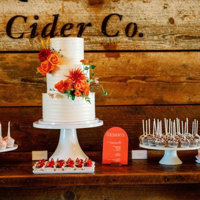 Radiant & Bold Florals - M&J got married at 19 Acres Cider Co - just down the road from our studio! They really wanted the florals to be the anchor and to guide the color palette. We were thrilled to hear that they wanted a lot of bold colors and big statement pieces. We used a range of vibrant dahlias, zinnias, cosmos, roses, hydrangea, delphinium, strawflower, and lilies.
Vendor Team
Venue: 19 Acres Cider Co.
Photographer: Lauryn Kay
Coordinator: Amore Coordination
Catering: Pearl Catering
Rentals: Arden Event Collective
HMUA: Maggie Green
Dessert: Lux Sucre
DJ: John Ross Music Radiant & Bold Florals - M&J got married at 19 Acres Cider Co - just down the road from our studio! They really wanted the florals to be the anchor and to guide the color palette. We were thrilled to hear that they wanted a lot of bold colors and big statement pieces. We used a range of vibrant dahlias, zinnias, cosmos, roses, hydrangea, delphinium, strawflower, and lilies.
Vendor Team
Venue: 19 Acres Cider Co.
Photographer: Lauryn Kay
Coordinator: Amore Coordination
Catering: Pearl Catering
Rentals: Arden Event Collective
HMUA: Maggie Green
Dessert: Lux Sucre
DJ: John Ross Music