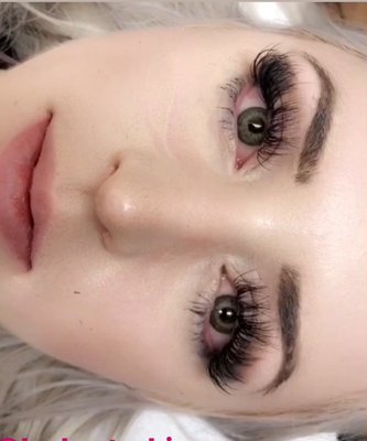Volume Lash Extensions - This client wanted a full set of full wispy lash extensions. Volume Lash Extensions - This client wanted a full set of full wispy lash extensions.