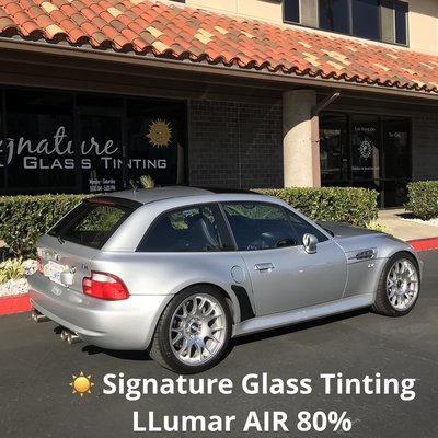 LLumar AIR 80% - The LLumar AIR Blue 80% is still to this day the only solar controlled automotive window film specifically manufactured for the front windshield.
The sole purpose of the LLumar AIR80 is to provide UV protection and infrared heat rejection. The AIR80 is a Skin Cancer Foundation recommended product and filters 99.9% of the harmful ultraviolet rays. Most automotive Window Film's offer 99% U. V. protection, the extra .9% is a game changer.
Most people think that UV protection is designed to protect our dashboard, our leather interior and our skin but the truth is UV protection is built into the film to protect the window film. Longevity and clarity is what makes the LLumar AIR80 different from the compilation.
We have been using the LLumar AIR80 back in 2008 and to this day we have still not had any window film failures. The LLumar AIR80 is hands down one of the absolute best automotive window films available today.
The LLumar AIR80 is becoming very popular with todays modern Electric Vehicles. Most EV's are literally made of Glass. Huge front windshields, huge panoramic roof windows and sometimes up to 10 side windows. With that much glass U.V. protection and infrared heat rejection has ever been so desired.
If your looking for a long lasting film that offer the best U.V. protection and amazing Infrared heat rejection then look no further, the LLumar AIR80 is a film to consider. LLumar AIR 80% - The LLumar AIR Blue 80% is still to this day the only solar controlled automotive window film specifically manufactured for the front windshield.
The sole purpose of the LLumar AIR80 is to provide UV protection and infrared heat rejection. The AIR80 is a Skin Cancer Foundation recommended product and filters 99.9% of the harmful ultraviolet rays. Most automotive Window Film's offer 99% U. V. protection, the extra .9% is a game changer.
Most people think that UV protection is designed to protect our dashboard, our leather interior and our skin but the truth is UV protection is built into the film to protect the window film. Longevity and clarity is what makes the LLumar AIR80 different from the compilation.
We have been using the LLumar AIR80 back in 2008 and to this day we have still not had any window film failures. The LLumar AIR80 is hands down one of the absolute best automotive window films available today.
The LLumar AIR80 is becoming very popular with todays modern Electric Vehicles. Most EV's are literally made of Glass. Huge front windshields, huge panoramic roof windows and sometimes up to 10 side windows. With that much glass U.V. protection and infrared heat rejection has ever been so desired.
If your looking for a long lasting film that offer the best U.V. protection and amazing Infrared heat rejection then look no further, the LLumar AIR80 is a film to consider.