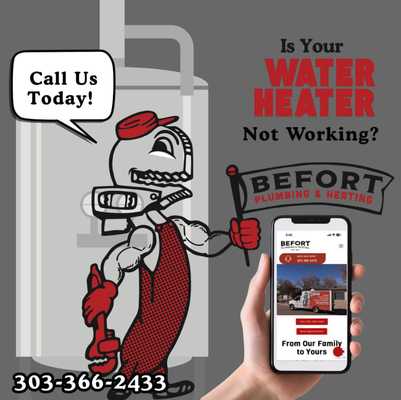 No Hot Water? We Can Help Today♨️🛁Reliable Water Heater Installations💧🔥 Hot Showers Guaranteed! - Need hot water fast? From tankless upgrades to traditional repairs, we offer expert water heater services in Denver. Don’t let a broken water heater disrupt your home. Whether your tank is leaking, making strange noises, or simply not producing heat, Befort Plumbing & Heating provides rapid repair and professional replacement for all major brands. Licensed and trusted since 1957. Call us!