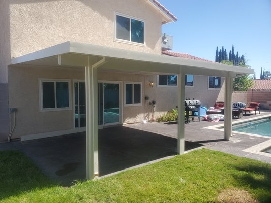 Solid Patio Covers - Solid Patio Cover Models. Custom a patio cover for your backyard by choosing color, size, end cap style, and more. Add additional fans, tvs, under lighting to elevate your outdoor atmosphere. All solid patios come with attached rain gutters.