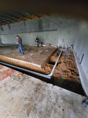 replace commercial building sewerlines - this was the addition of sewerlines to a commercial build.