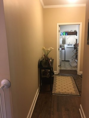 Mudroom Build - The customer brought us a photo from Pintrest and asked us if we could something similar. So we drew up a layout and the worked with the customer to make sure it was to her liking. Once finalized, we built it. The space is so much more usable now and that's what she was after.