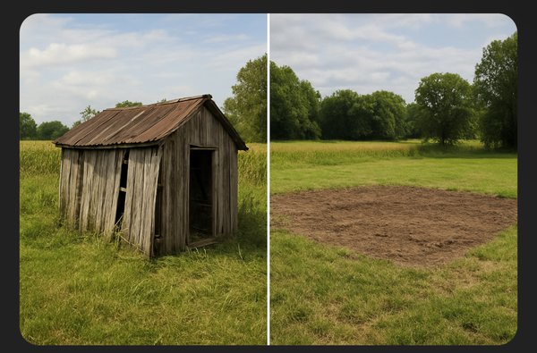 Junk tear down and removal - We help you fall in love with your property again by hauling and removing sheds, out buildings, or any other structures you need cleared. Junk tear down and removal - We help you fall in love with your property again by hauling and removing sheds, out buildings, or any other structures you need cleared.