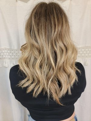 Before & After - This model had a total transformation! Full balayage! Before & After - This model had a total transformation! Full balayage!