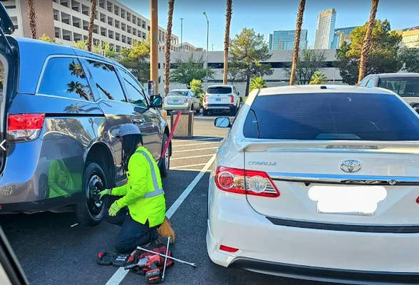 We Provide Services On The Strip! - At Good Vibes Roadside Assistance, we know how important it is to keep moving, especially on the Las Vegas Strip. That’s why our team offers fast, reliable flat tire services and gas refills, right where you need them most. Whether you’re a local, a tourist, or a rideshare driver, we’re committed to getting you back on the road quickly and safely—without the wait.
Day or night, our trained technicians respond promptly, bringing the tools and good vibes straight to your vehicle. With fair pricing and friendly service, you can count on us to turn any roadside issue into a smooth experience.
Don’t let a flat tire or empty tank ruin your Vegas adventure—call Good Vibes Roadside Assistance and get rolling again in no time!
Services:
Flat tire changes and repairs
Emergency gas refills
Fast response on the Las Vegas Strip We Provide Services On The Strip! - At Good Vibes Roadside Assistance, we know how important it is to keep moving, especially on the Las Vegas Strip. That’s why our team offers fast, reliable flat tire services and gas refills, right where you need them most. Whether you’re a local, a tourist, or a rideshare driver, we’re committed to getting you back on the road quickly and safely—without the wait.
Day or night, our trained technicians respond promptly, bringing the tools and good vibes straight to your vehicle. With fair pricing and friendly service, you can count on us to turn any roadside issue into a smooth experience.
Don’t let a flat tire or empty tank ruin your Vegas adventure—call Good Vibes Roadside Assistance and get rolling again in no time!
Services:
Flat tire changes and repairs
Emergency gas refills
Fast response on the Las Vegas Strip