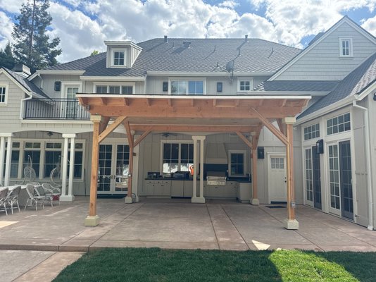 Patio Covers - This patio cover was a standout addition that truly elevated the outdoor living space. Designed to provide shade, comfort, and visual appeal, it blends seamlessly with the home while creating a functional area for year-round use.
From layout and framing to the finished details, this project highlights our experience in patio cover construction, patio construction, and custom residential outdoor structures. We’re proud of how this addition turned out and love helping homeowners enhance their outdoor spaces with quality craftsmanship and thoughtful design. Patio Covers - This patio cover was a standout addition that truly elevated the outdoor living space. Designed to provide shade, comfort, and visual appeal, it blends seamlessly with the home while creating a functional area for year-round use.
From layout and framing to the finished details, this project highlights our experience in patio cover construction, patio construction, and custom residential outdoor structures. We’re proud of how this addition turned out and love helping homeowners enhance their outdoor spaces with quality craftsmanship and thoughtful design.