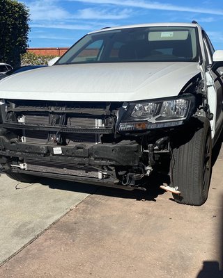 New full front clip paint after collision repair - Full front end repaired after collision and painted with BASF paint New full front clip paint after collision repair - Full front end repaired after collision and painted with BASF paint