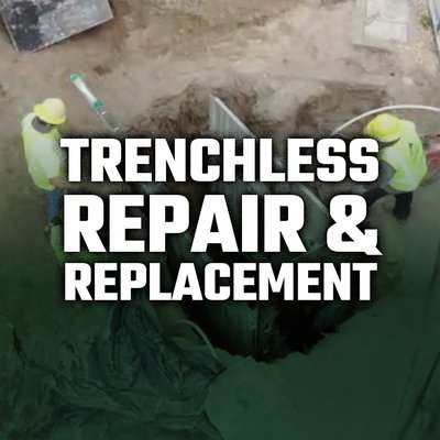 Sewer Line Repair Service - Trenchless repair means we pull a new drain line using the old, damaged line as a guide. Whether it's under a lush garden, a driveway, a rockery or any other landscaping that for whatever reason shouldn't be disturbed. New line, same beautiful landscape! Sewer Line Repair Service - Trenchless repair means we pull a new drain line using the old, damaged line as a guide. Whether it's under a lush garden, a driveway, a rockery or any other landscaping that for whatever reason shouldn't be disturbed. New line, same beautiful landscape!