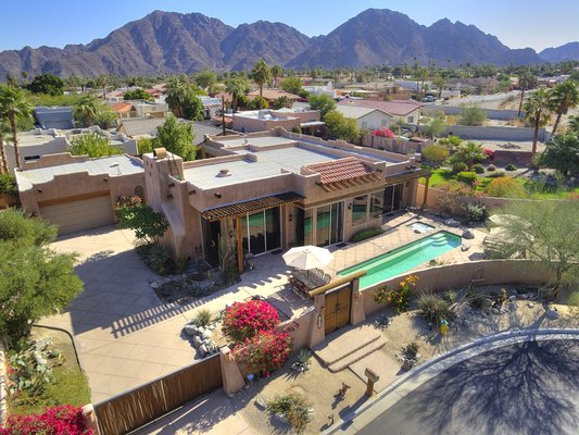 "CASA LUNA" 4 Bedrooms 4 Baths, Max Occupancy 8 Guests - For more information and to request a reservation quote for your date range, visit
https://www.pdvacationrentals.com/casaluna.
Located at the end of a cul de sac, opposite the Fred Wolff Nature Preserve with miles of hiking and biking trails right across the street, Casa Luna provides a wonderful location for guests with an active lifestyle.
This family friendly property is spacious inside and out with a fully fenced yard. Your privacy is ensured the moment you close the driveway gate and enter this mini compound with all its nooks and crannies and charming courtyard with fountain.
The spectacular mountain views are right outside the door and can be seen throughout the property and at pool side.
This 3100 sq. foot property is a 4 bedroom 4 bath home which accommodates a maximum of 8 guests.
Centrally located to desert attractions Casa Luna is one mile away from Old Town for wonderful shopping and dining as well as being near the Coachella Music Festival and The Indian Wells BNP Paribas Tennis venues.
Come hideaway in your own little private resort and enjoy all that the desert has to offer. "CASA LUNA" 4 Bedrooms 4 Baths, Max Occupancy 8 Guests - For more information and to request a reservation quote for your date range, visit
https://www.pdvacationrentals.com/casaluna.
Located at the end of a cul de sac, opposite the Fred Wolff Nature Preserve with miles of hiking and biking trails right across the street, Casa Luna provides a wonderful location for guests with an active lifestyle.
This family friendly property is spacious inside and out with a fully fenced yard. Your privacy is ensured the moment you close the driveway gate and enter this mini compound with all its nooks and crannies and charming courtyard with fountain.
The spectacular mountain views are right outside the door and can be seen throughout the property and at pool side.
This 3100 sq. foot property is a 4 bedroom 4 bath home which accommodates a maximum of 8 guests.
Centrally located to desert attractions Casa Luna is one mile away from Old Town for wonderful shopping and dining as well as being near the Coachella Music Festival and The Indian Wells BNP Paribas Tennis venues.
Come hideaway in your own little private resort and enjoy all that the desert has to offer.