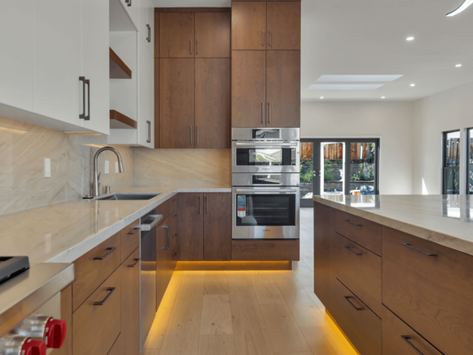 Whole-Home Remodel & 530 SQFT Addition in Fremont, CA - This stunning project by Casa Utopia Builders in Fremont, California showcases a full custom home remodel and addition, blending modern design with warm natural finishes to create a sophisticated and functional space.

The transformation included a 530 sq. ft. home addition, expanded living areas, a new open-concept kitchen, and multiple modern bathroom remodels, as well as a full upgrade to the flooring, lighting, and finishes throughout the home.

Key Highlights:

Vaulted ceilings with LED recessed lighting and new skylights

Contemporary floating staircase with glass railing and custom oak hardwood flooring

Elegant floor-to-ceiling fireplace with tile surround and built-in lighting

Chef-style kitchen with custom cabinetry, waterfall-edge island, and under-cabinet lighting

Spa-like bathrooms with floating vanities, modern tilework, LED mirrors, and frameless glass showers

Smart home upgrades including EV charging station and solar-ready panel

Complete exterior stucco and paint, new doors/windows, and a custom outdoor gazebo rebuild

This project demonstrates our full-scope capabilities—from foundation and framing to the final interior finishes. It reflects our commitment to design excellence, high-end craftsmanship, and client-focused project management.

Project Location: Fremont, CA
Scope: Full Home Remodel + 530 SQFT Addition
Style Tags: Contemporary | Modern | Warm Minimalism | Luxury Remodel