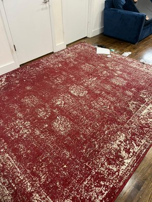 Deep cleaning of carpet!! - This carpet was very dirty due to dog hair, urine and time of use.
The first step that we did was vacuuming 2 times with professional and potential vacuum, than we put special products for that carpet and for do the deep cleaning .
The wash machine also dry the carpet, and they need to wait 2 more hours for be completely dry. Deep cleaning of carpet!! - This carpet was very dirty due to dog hair, urine and time of use.
The first step that we did was vacuuming 2 times with professional and potential vacuum, than we put special products for that carpet and for do the deep cleaning .
The wash machine also dry the carpet, and they need to wait 2 more hours for be completely dry.