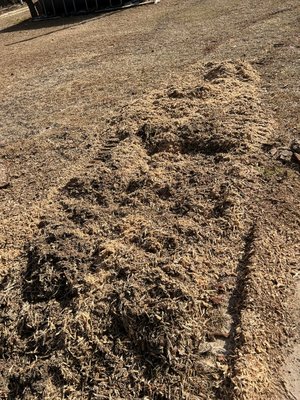 Stump Grinding - This is a before and after stump removal job. Stump Grinding - This is a before and after stump removal job.