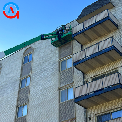 Chicago Apartment Complex Lintel Repair - This Chicago apartment complex required lintel repairs along with minor masonry work on every level of the building. Above each window, brick was carefully removed to access and repair the lintels, then reinstalled to match the existing façade. To improve efficiency and ensure crew safety, we utilized a bucket crane for this project, allowing the work to be completed more quickly while minimizing disruption to residents. Chicago Apartment Complex Lintel Repair - This Chicago apartment complex required lintel repairs along with minor masonry work on every level of the building. Above each window, brick was carefully removed to access and repair the lintels, then reinstalled to match the existing façade. To improve efficiency and ensure crew safety, we utilized a bucket crane for this project, allowing the work to be completed more quickly while minimizing disruption to residents.