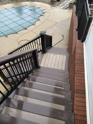 Deck Project - As nice as they come! Azek Vintage collection decking; Boardwalk with Castlegate boarder,and TimberTech Premier rails. Deck Project - As nice as they come! Azek Vintage collection decking; Boardwalk with Castlegate boarder,and TimberTech Premier rails.