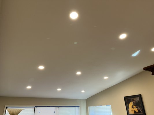 San Jose Country Club - San Jose country club renovations.
This project is located in the beautiful Silver Creek Valley area. The project included (45) receded lights with All new dimming controls. In the garage we installed new modern 1x4 LED lights and a 60A EV charger. We also created blue prints and permit application package. The project was a total success.