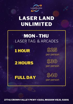 LASER LAND UNLIMITED - LASER TAG & ARCADES UNLIMITED LASER LAND UNLIMITED - LASER TAG & ARCADES UNLIMITED