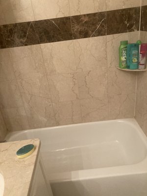 Deep Clean - The Tub had soap scum and dirt. I had to deep clean get the dirt out.