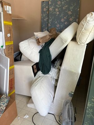 New Move - This was from a new move. The people had moved there and didn't need any of these things anymore. They couldn't donate the furniture, and their garbage wouldn't take any of the large items. New Move - This was from a new move. The people had moved there and didn't need any of these things anymore. They couldn't donate the furniture, and their garbage wouldn't take any of the large items.