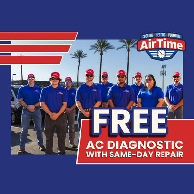 Free AC Diagnostic With Same-Day Repair - When your air conditioner isn’t cooling properly, our experienced HVAC technicians can inspect the system, identify the source of the problem, and recommend the appropriate repair. With qualifying same-day AC repairs, customers can receive a free AC diagnostic to help get their cooling system back up and running as quickly as possible.
If you need a reliable AC repair company near you, AirTime Cooling, Heating & Plumbing provides professional air conditioning diagnostics, AC repair, and HVAC services throughout Arizona. Our team works to accurately diagnose cooling problems and provide dependable solutions to keep your home comfortable.
#ACRepair #ACDiagnostic #AirConditioningRepair #HVACRepair #ArizonaACRepair #HVACTechnician #AirTimeCoolingHeatingPlumbing Free AC Diagnostic With Same-Day Repair - When your air conditioner isn’t cooling properly, our experienced HVAC technicians can inspect the system, identify the source of the problem, and recommend the appropriate repair. With qualifying same-day AC repairs, customers can receive a free AC diagnostic to help get their cooling system back up and running as quickly as possible.
If you need a reliable AC repair company near you, AirTime Cooling, Heating & Plumbing provides professional air conditioning diagnostics, AC repair, and HVAC services throughout Arizona. Our team works to accurately diagnose cooling problems and provide dependable solutions to keep your home comfortable.
#ACRepair #ACDiagnostic #AirConditioningRepair #HVACRepair #ArizonaACRepair #HVACTechnician #AirTimeCoolingHeatingPlumbing