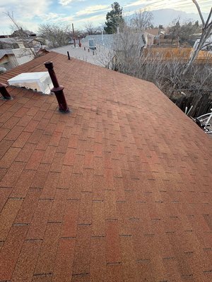 Out with the old, in with the NEW! - Remove the existing roofing system down to the wood deck and install a new fiber glass dimensional shingle along with a low slope installing mod bit roofing system!