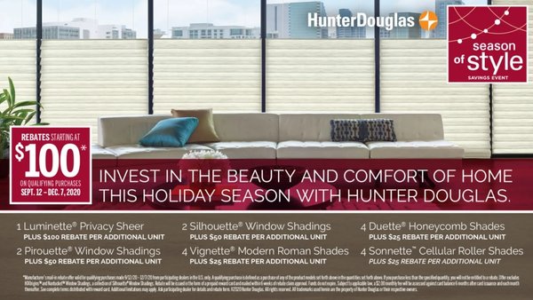 Local businesses choose Lifetime Blinds - Hunter Douglas Season Of Style Sales Event! Best prices in the valley! Local businesses choose Lifetime Blinds - Hunter Douglas Season Of Style Sales Event! Best prices in the valley!