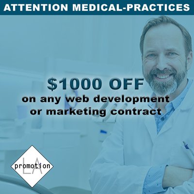 Special Free Offer on Web Development or Marketing Contract - 🌟 Elevate Your Med Spa with $1,000 Off Website Development & Marketing! 🌟
Ready to supercharge your med spa's growth? Our digital marketing agency specializes in propelling medical businesses to success online. Grab our exclusive deal: Get $1,000 Off your Website Development or Marketing contract!
🚀 Why Us?
Discover tailored solutions for med spas at Promotion LA. Our experts excel in crafting high-performance websites and targeted marketing strategies, all designed to elevate your brand.
💡 Our Services:
✓ Website Excellence: Our designers and developers create stunning, responsive websites optimized for search and conversions.
✓ Strategic Marketing: From SEO and PPC to social media, we attract, engage, and convert your target audience.
✓ Lead Generation: We're pros at driving valuable leads that translate to loyal clients, maximizing your growth.
🎁 Act Now:
To claim your $1,000 discount, mention this Yelp offer when you reach out. Don't miss this chance to save while boosting your med spa's success.
Contact us now to seize this opportunity. Let's skyrocket your med spa's online presence together! 💪📈 Special Free Offer on Web Development or Marketing Contract - 🌟 Elevate Your Med Spa with $1,000 Off Website Development & Marketing! 🌟
Ready to supercharge your med spa's growth? Our digital marketing agency specializes in propelling medical businesses to success online. Grab our exclusive deal: Get $1,000 Off your Website Development or Marketing contract!
🚀 Why Us?
Discover tailored solutions for med spas at Promotion LA. Our experts excel in crafting high-performance websites and targeted marketing strategies, all designed to elevate your brand.
💡 Our Services:
✓ Website Excellence: Our designers and developers create stunning, responsive websites optimized for search and conversions.
✓ Strategic Marketing: From SEO and PPC to social media, we attract, engage, and convert your target audience.
✓ Lead Generation: We're pros at driving valuable leads that translate to loyal clients, maximizing your growth.
🎁 Act Now:
To claim your $1,000 discount, mention this Yelp offer when you reach out. Don't miss this chance to save while boosting your med spa's success.
Contact us now to seize this opportunity. Let's skyrocket your med spa's online presence together! 💪📈