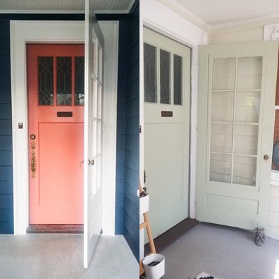 Exterior painting - Salmon exterior door