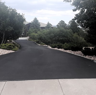 Asphalt Driveway repair - This Driveway had been done days before by another service provider however they did it incorrectly so the customer called us and we came out and fixed the bad work then applied seal coat. Asphalt Driveway repair - This Driveway had been done days before by another service provider however they did it incorrectly so the customer called us and we came out and fixed the bad work then applied seal coat.