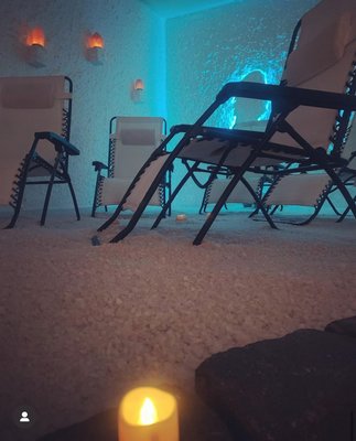 Exclusive Salt Cave (Halo Therapy) - Salt therapy (aka: Halo Therapy) has been around for centuries. The benefits of salt bathing are countless. A 45-min session in our private salt cave does wonders to manage allergies, asthma, and any other respiratory and skin issues. Weather you are battling a cold, ear infection, psoriasis, even COPD - Salt therapy is a real solution to help relieve symptoms without medication. It is super simple, you just sit and breathe in our negative ion micro-envirment and relax into your experience. (Halo therapy is also amazing to tack on after an Infrared Sauna visit - as it furthers your overall detox experience) Exclusive Salt Cave (Halo Therapy) - Salt therapy (aka: Halo Therapy) has been around for centuries. The benefits of salt bathing are countless. A 45-min session in our private salt cave does wonders to manage allergies, asthma, and any other respiratory and skin issues. Weather you are battling a cold, ear infection, psoriasis, even COPD - Salt therapy is a real solution to help relieve symptoms without medication. It is super simple, you just sit and breathe in our negative ion micro-envirment and relax into your experience. (Halo therapy is also amazing to tack on after an Infrared Sauna visit - as it furthers your overall detox experience)