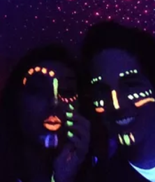 The Glowing Get Together - 5 guests - $350 - Each party star will receive a glow in the dark gel manicure and pedicure followed by a glowing (skin) facial and a neon glow inspired makeover. This package will include glow-riffic goody bags.. Additional children $30 each. The Glowing Get Together - 5 guests - $350 - Each party star will receive a glow in the dark gel manicure and pedicure followed by a glowing (skin) facial and a neon glow inspired makeover. This package will include glow-riffic goody bags.. Additional children $30 each.