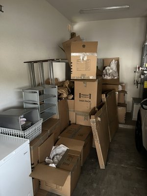 Junk Removal - This was a job we did for a client that recently relocated from Texas. She has a bunch of boxes that needed to be removed! We arrived promptly and did the job efficiently and effectively!