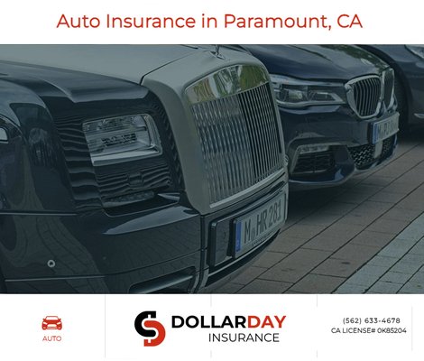 Auto Insurance - Auto Insurance in Paramount, CA

Having the right auto insurance policy can help protect you financially if you are involved in an accident or your vehicle is damaged. An auto insurance policy is designed to provide you with a layer of protection against property, liability and medical costs following an accident. But choosing the right auto insurance can be overwhelming. Reach out to our agency today to learn more about auto insurance and find the policy that’s right for you.

What Do Auto Insurance Policies Cover?

Depending on the policy you choose, your coverages will vary. Here are some of the most popular coverages:

Collision insurance—This portion of your policy helps cover damage costs if you are involved in a collision.
Liability insurance—If you are at fault in a wreck, this type of coverage helps insure you against any damage you cause others. Most states, including California, require drivers to carry minimum amounts of liability insurance. There are two kinds of coverage included in liability insurance:
Property damage liability—This coverage helps pay for damage to the other driver’s property (e.g., their car).
Bodily injury liability—This coverage helps pay for medical bills and sometimes death benefits for the other person involved in the wreck.
Medical payments (MedPay) insurance—This portion of your policy helps you pay for the medical bills of you and your passengers if you are involved in an accident.
Uninsured/underinsured motorist insurance—This type of coverage helps you cover the cost of damages caused by someone who doesn’t have adequate auto insurance, specifically liability coverage.
Comprehensive insurance—This portion of your policy covers damages that are not related to a wreck, such as theft, weather damage or vandalism.
There may be additional coverages that will be necessary based on your unique situation. Be sure to ask our agency how we can tailor your auto coverage to your needs.

How to Get Auto Insurance
Dollar Day Insurance is committed to helping you find a policy to fit your specific needs. Reach out to us today to start the conversation or to get a quote.