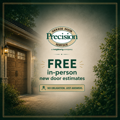 Free Garage Door Replacement Consultation - Thinking about replacing your garage door? Precision Garage Door offers free in-person estimates to help you choose the right style, material, and features for your home. Get expert recommendations with no obligation or pressure. Free Garage Door Replacement Consultation - Thinking about replacing your garage door? Precision Garage Door offers free in-person estimates to help you choose the right style, material, and features for your home. Get expert recommendations with no obligation or pressure.