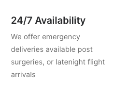 24/7 Availability and Delivery - We Offer 24/7 Service as well as completely flexible delivery options. Call now or Visit our website for more information. 24/7 Availability and Delivery - We Offer 24/7 Service as well as completely flexible delivery options. Call now or Visit our website for more information.