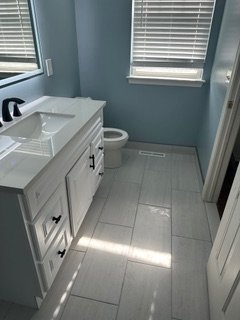 Bathroom Remodel - Brothers Better Building specializes in bathroom rehabs, transforming outdated spaces into beautiful, functional retreats. Whether you're looking for a quick update or a full remodel, our team is dedicated to delivering exceptional results. We focus on quality craftsmanship, clear communication, and ensuring your vision comes to life within budget and on time. With Brothers Better Building, your satisfaction is our top priority—every step of the way. Let us help you create the bathroom of your dreams with care and attention to detail.