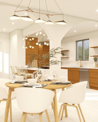 Kitchen design - The use of arches as an element of kitchen design has many advantages, but above all, it allows you to visually increase the room and make it more spacious.