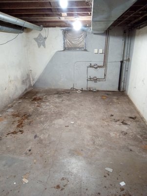 house flip Basement project - House Flip basement project scraped all walls scraped floors vacuumed up all spider webs in basement then used paint sprayers to paint ceiling rafters walls and rolled floors house flip Basement project - House Flip basement project scraped all walls scraped floors vacuumed up all spider webs in basement then used paint sprayers to paint ceiling rafters walls and rolled floors