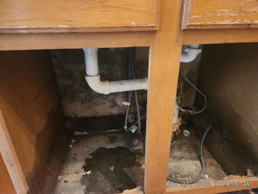 Mold Remediation + Rebuild - Heavy leak in kitchen resulted in heavy mold in cabinets / adjacent dry wall. Full mold remediation and rebuild like it never happened :) Mold Remediation + Rebuild - Heavy leak in kitchen resulted in heavy mold in cabinets / adjacent dry wall. Full mold remediation and rebuild like it never happened :)