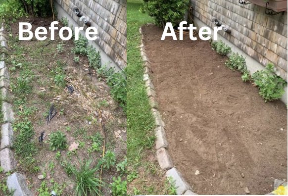 Weed removal of this month so far - This was a bed done by us , just some simple weed removal and bed cleanup Weed removal of this month so far - This was a bed done by us , just some simple weed removal and bed cleanup
