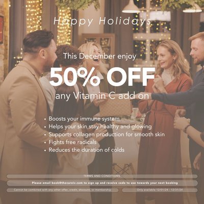 December Promo - Email book@thecureiv.com to receive discount code towards your next booking. December Promo - Email book@thecureiv.com to receive discount code towards your next booking.