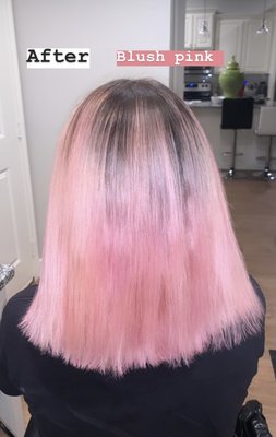 Blush pink Hair transformation 💗 - This can take anywhere from 3-5 hours Blush pink Hair transformation 💗 - This can take anywhere from 3-5 hours