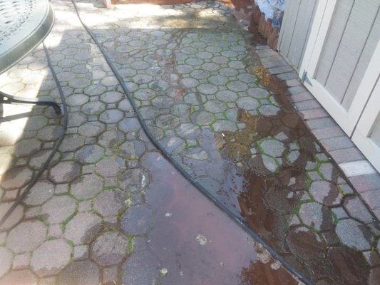 patio Power washing - This project was done in Edison nj there was alot of aligea on surface of patio took about 3 hours to complete patio Power washing - This project was done in Edison nj there was alot of aligea on surface of patio took about 3 hours to complete