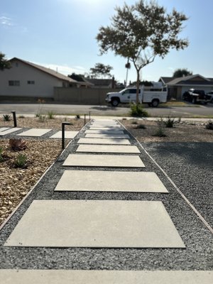 Turf Replacement Projects - See some of our turf replacement projects. These projects have all received the SoCal Water$mart Rebate.The intent of the Turf Replacement program is to have homeowners remove their existing grass and to replace it with organic, drought tolerant landscaping. To apply for the rebate:  https://socalwatersmart.com/en/residential/rebates/available-rebates/turf-replacement-program/
We can help you with the design and walk you through the application process also see bewaterwise.com for more information. Herencia has EPA WaterSense certified Qualified Water Efficient Landscape Professionals and Certified Water Managers.