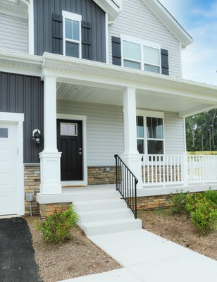 Exterior Remodel - This was a new build with custom exterior siding, windows and doors and a new Trex deck. 
If your wanting to upgrade, or replace old outdated windows and doors please give us a call. We are offering payments and a 10% discount to veterans.
We will also guarantee to beat competitors prices and we are transparent with all costs!
