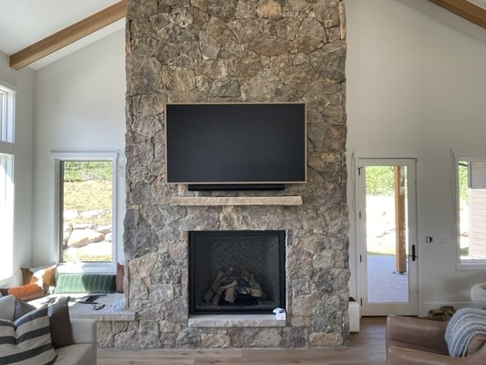 Whole Home Audio Video Project - This project is an example whole home audio video installation with Sonos. Music and entertainment can be played throughout the entire home, or in individual rooms in any combo. The Samsung frame tv teak frame accessories go beautifully with the finished oak ceilings and the and kitchen cabinetry. This customer absolutely loves the theater room and remarked on how easy it was to use. Whole Home Audio Video Project - This project is an example whole home audio video installation with Sonos. Music and entertainment can be played throughout the entire home, or in individual rooms in any combo. The Samsung frame tv teak frame accessories go beautifully with the finished oak ceilings and the and kitchen cabinetry. This customer absolutely loves the theater room and remarked on how easy it was to use.