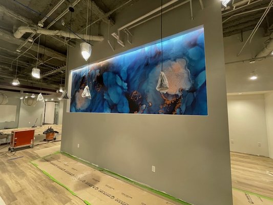 Bank of America (Jacksonville Florida) - Custom “Dreams” mural for corporate banking center. Bank of America (Jacksonville Florida) - Custom “Dreams” mural for corporate banking center.