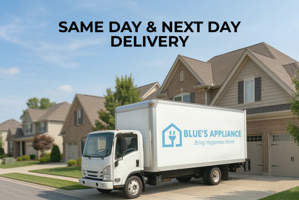 Same-Day & Next-Day Appliance Delivery - Fast appliance delivery from Blue’s Appliance in Sacramento. Our team provides same-day and next-day delivery for many in-stock appliances including refrigerators, washers, dryers, ranges, and dishwashers.
We carefully deliver and install appliances throughout Sacramento and West Sacramento, ensuring every appliance arrives safely and is installed professionally.
Blue’s Appliance specializes in high-quality open-box and scratch-and-dent appliances sourced directly from manufacturers, helping customers save money while still receiving reliable appliances backed by a manufacturer warranty.
If you need fast appliance delivery in Sacramento, Blue’s Appliance offers professional service, transparent pricing, and reliable installation. Same-Day & Next-Day Appliance Delivery - Fast appliance delivery from Blue’s Appliance in Sacramento. Our team provides same-day and next-day delivery for many in-stock appliances including refrigerators, washers, dryers, ranges, and dishwashers.
We carefully deliver and install appliances throughout Sacramento and West Sacramento, ensuring every appliance arrives safely and is installed professionally.
Blue’s Appliance specializes in high-quality open-box and scratch-and-dent appliances sourced directly from manufacturers, helping customers save money while still receiving reliable appliances backed by a manufacturer warranty.
If you need fast appliance delivery in Sacramento, Blue’s Appliance offers professional service, transparent pricing, and reliable installation.